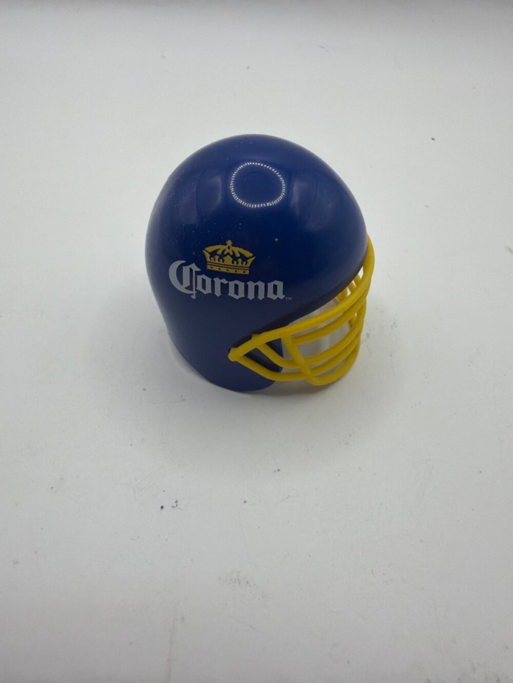 Corona Mini Football Helmet Bottle Opener Blue & Yellow Collectible Sports Bar A